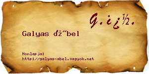Galyas Ábel névjegykártya